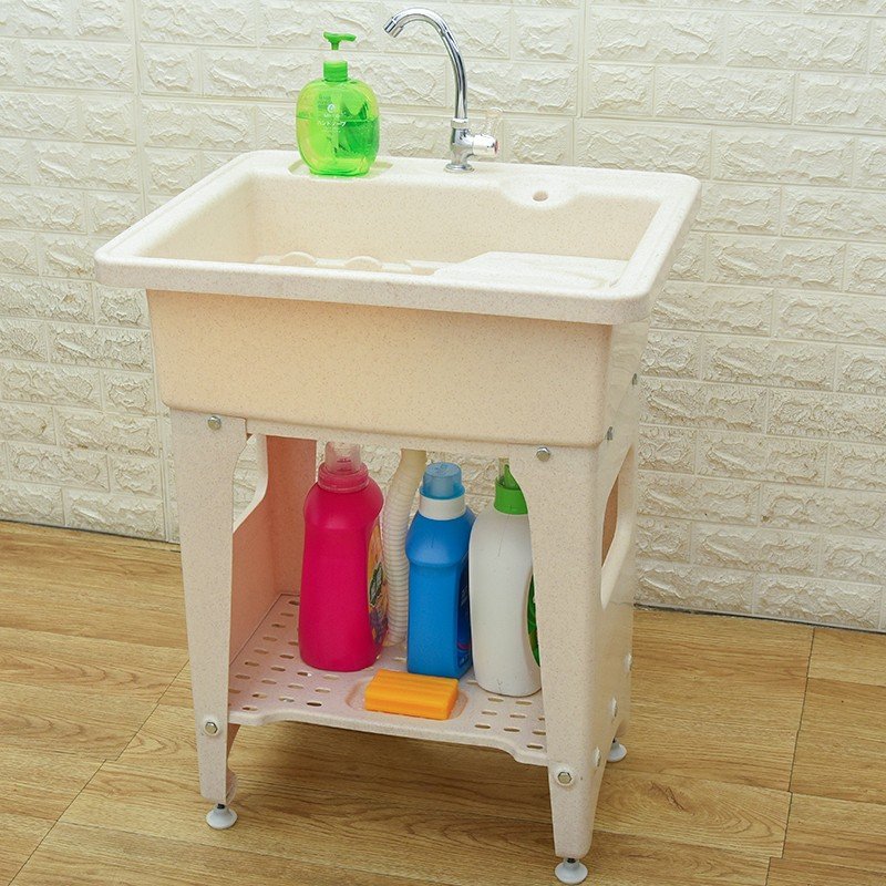 간단한 플라스틱 세탁통(세탁판 포함) 발코니 세면대 세 - Laundry 리뷰 및 가격