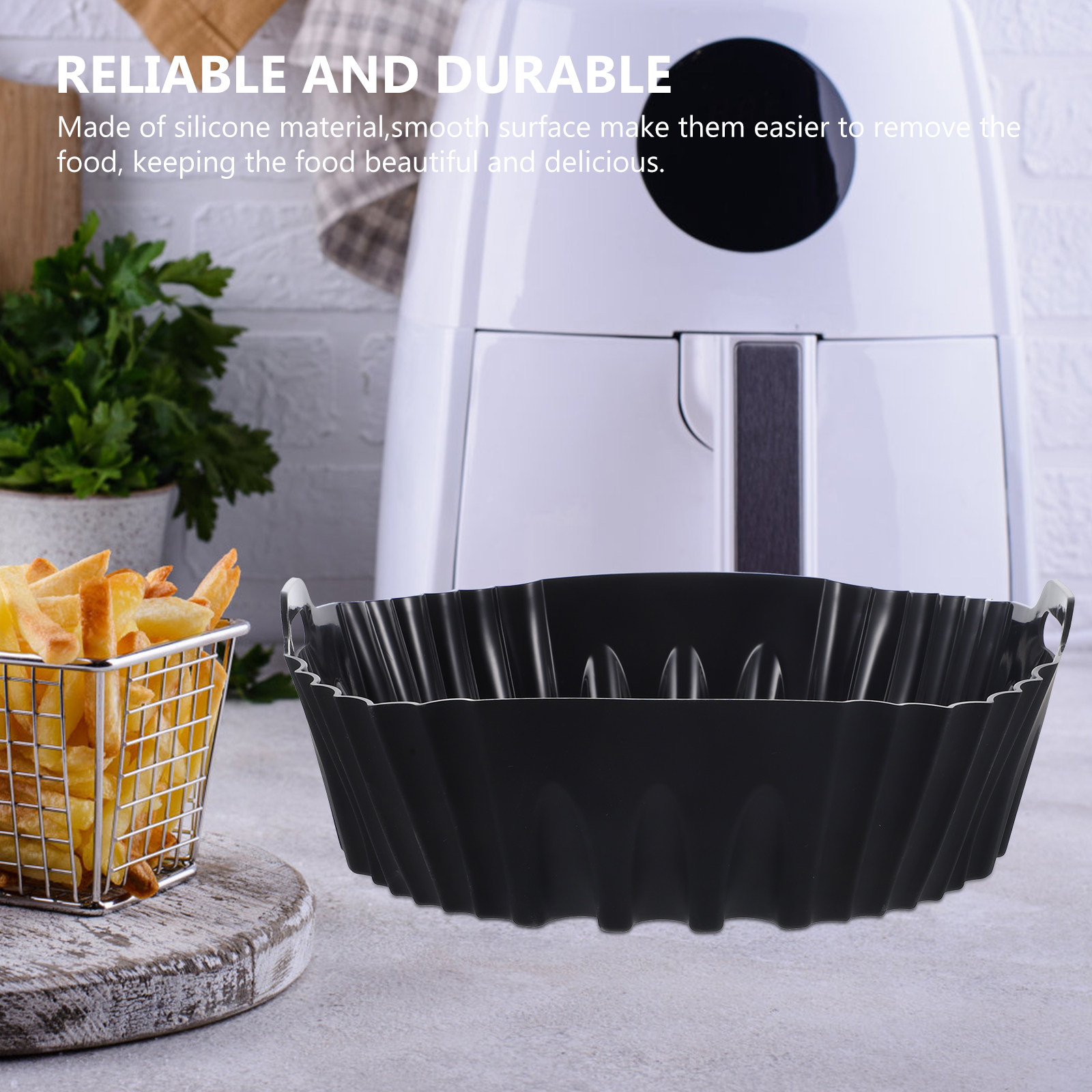 에어프라이어용 실리콘 라이너, 이중 손잡이, 논스틱 코 - Air Fryer Silicone Pot Liner 리뷰 및 가격