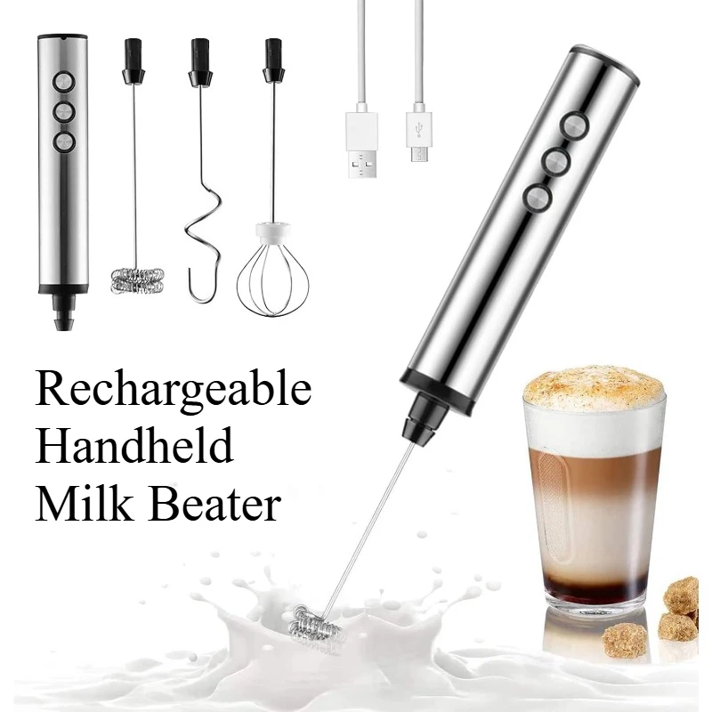 3가지 기능을 갖춘 휴대용 전기 우유 거품기, 3단계  - Electric Milk Frother Handheld 리뷰 및 가격