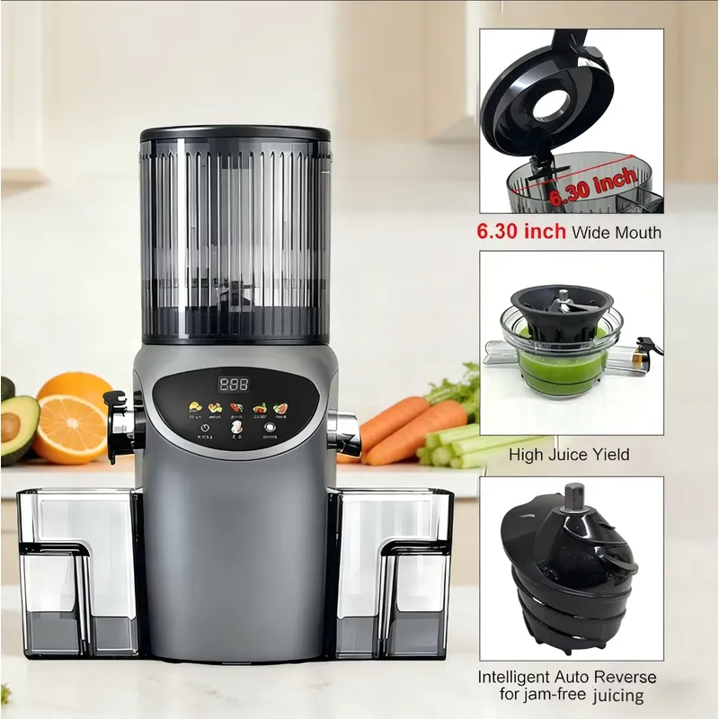 6.3인치 전기 슬로우 주서 350W 스테인리스 스틸  - Electric Slow Juicer Cold Press 리뷰 및 가격