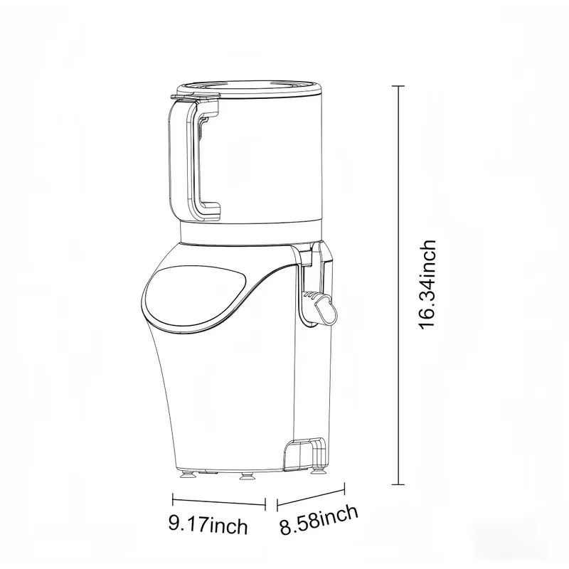 6.3인치 전기 슬로우 주서 350W 스테인리스 스틸  - Electric Slow Juicer Cold Press 리뷰 및 가격